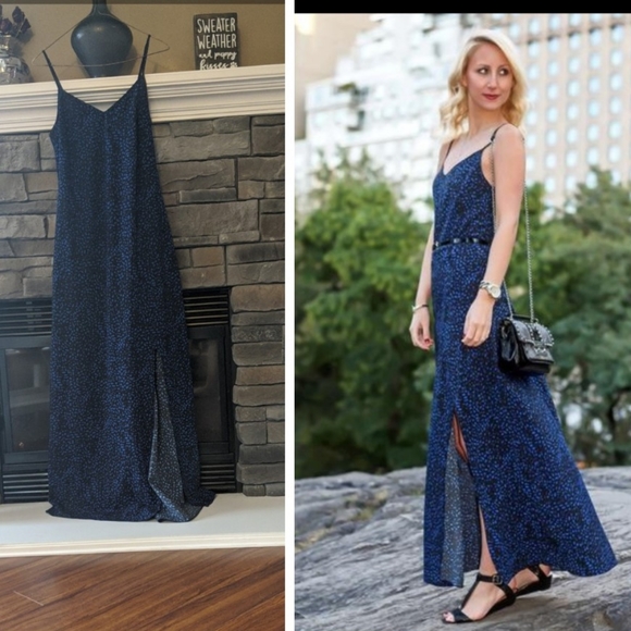 Dynamite Blue Maxi Dress - size Small - Picture 1 of 6